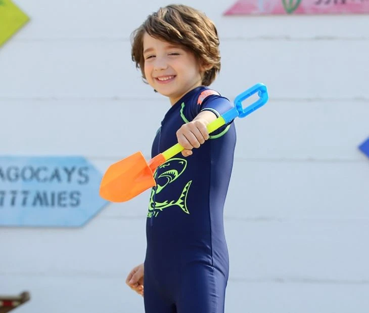 Boy One Piece Rash Guard Swimsuit Trunk Boy Child Swimwear