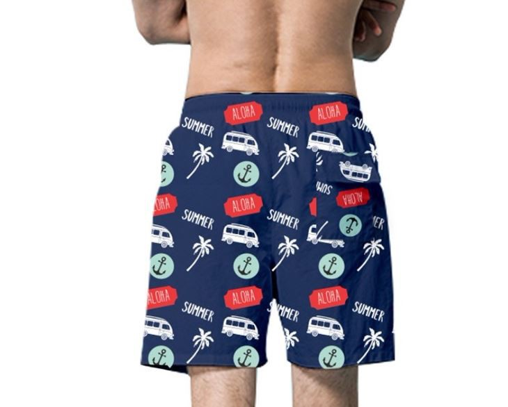Chubby Men's Swim Trunks With Brazilian Pattern
