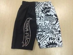 Mens Black And White Swim Trunks