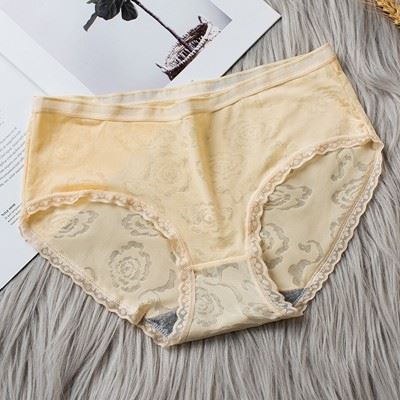 Women Anti-bacterial Lace Nylon Pantiess