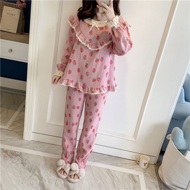Women Long Gleeve Homewear Pajamas Set