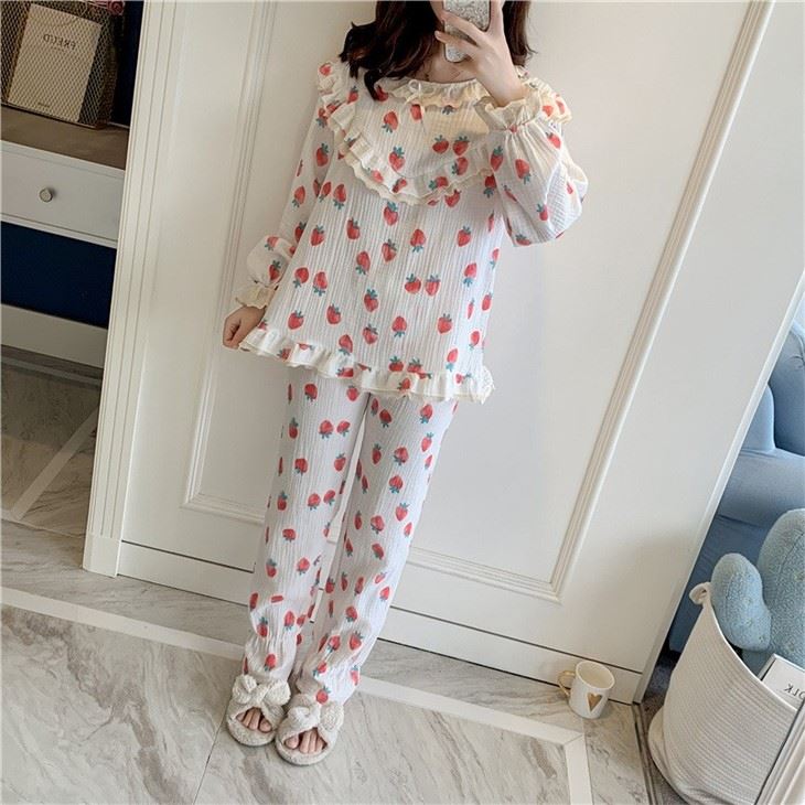 Women Long Gleeve Homewear Pajamas Set