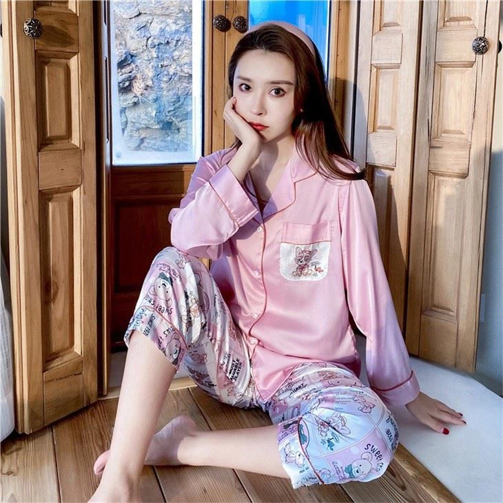 Women's Long Sleeve Sleepwear Pajamas Set
