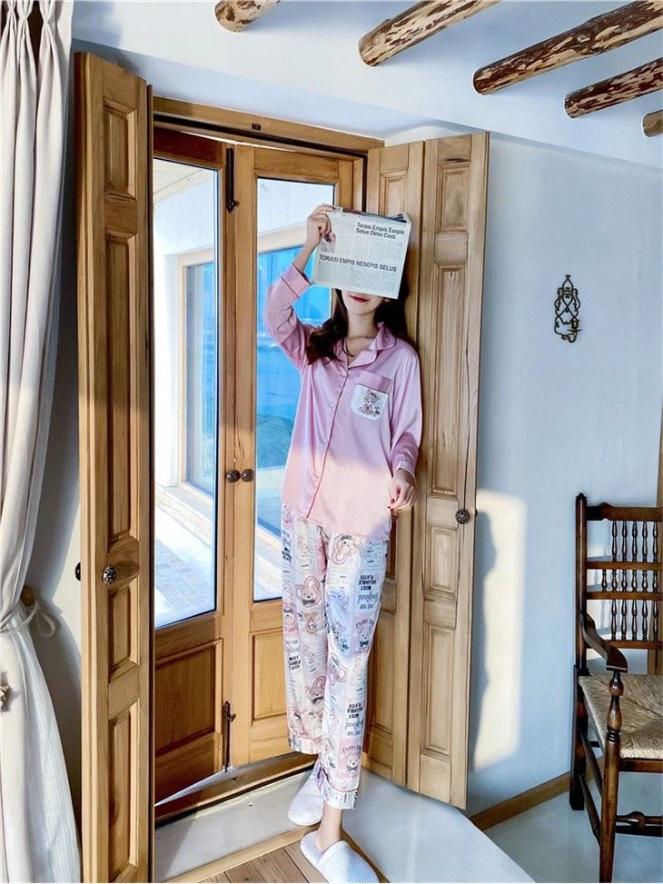 Women's Long Sleeve Sleepwear Pajamas Set