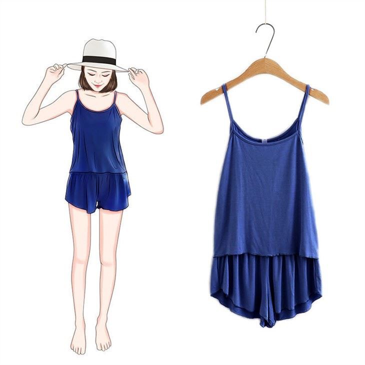 Women Sleeveless Shorts Sleepwear
