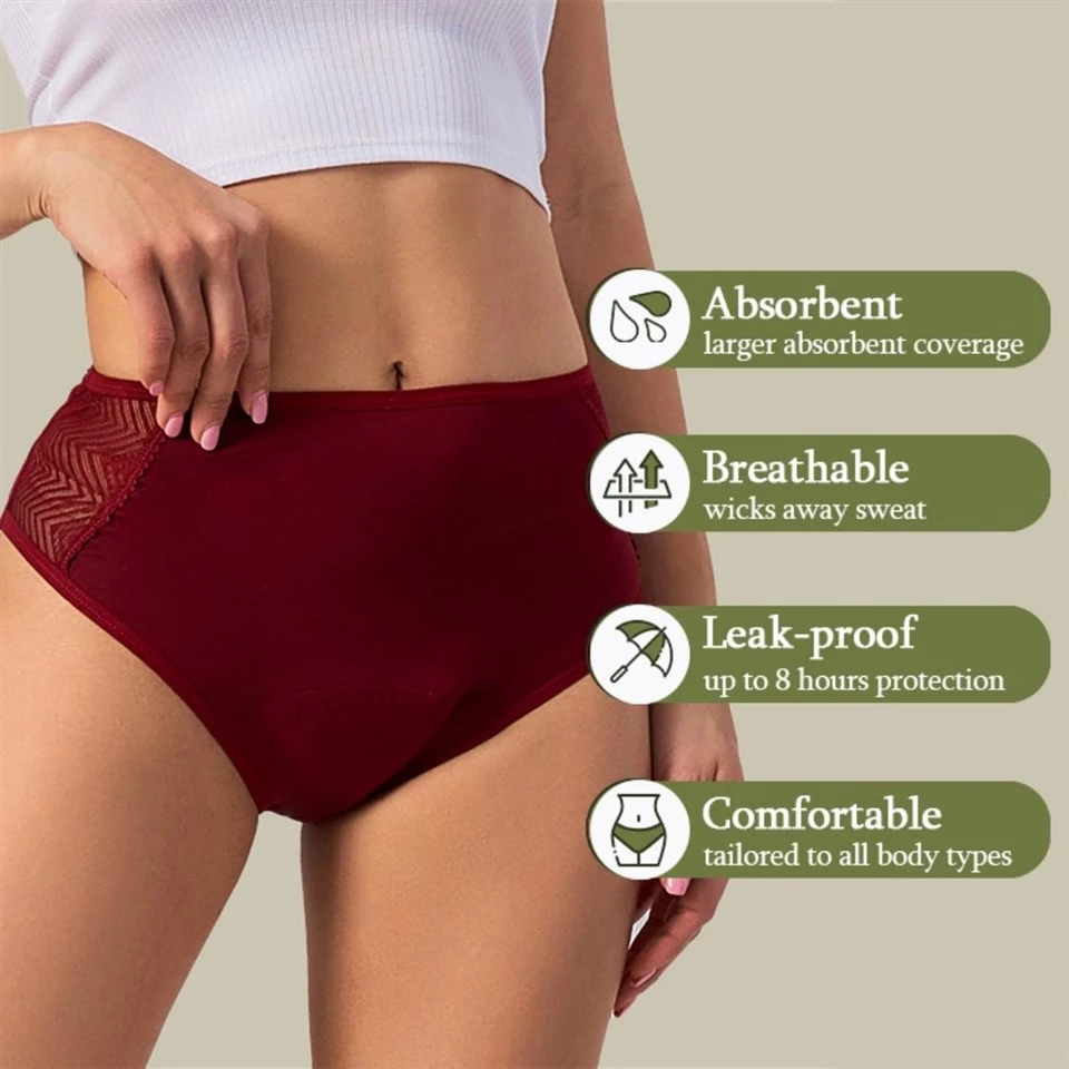 4 Layers Custom High-Waist Hipster Panties Women high quality