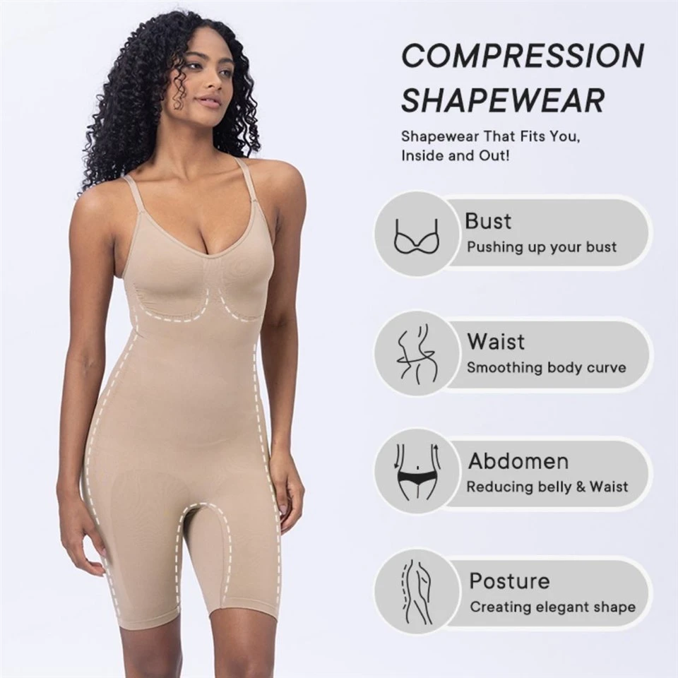 Body Shaper Woven Breathable Seamless Bodysuit