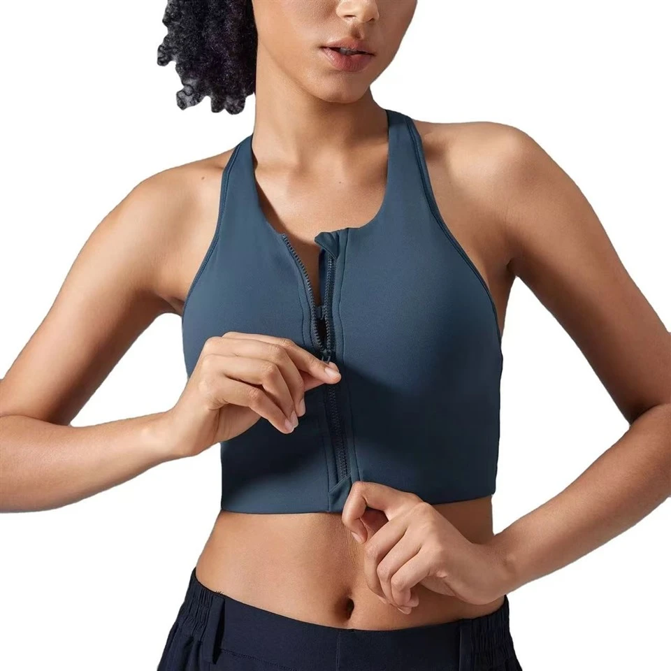 Front-zip Closure High Support Running Sports Bra factory