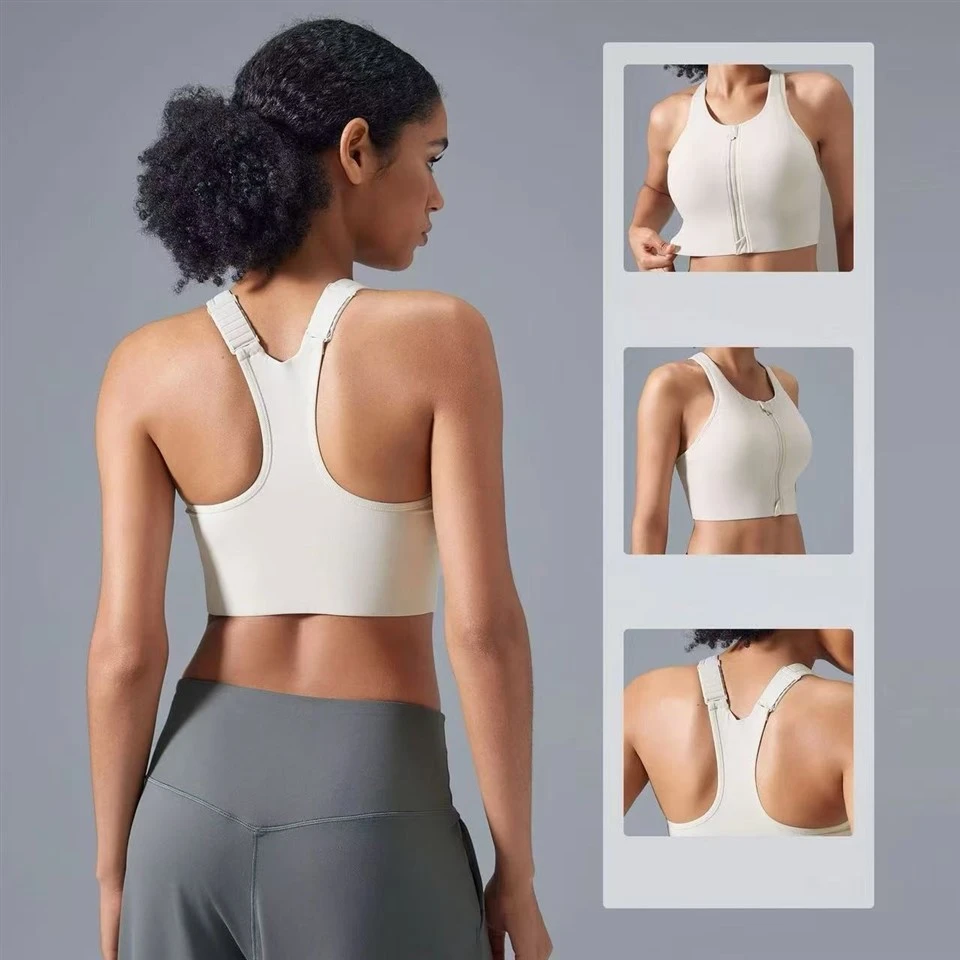 Front-zip Closure High Support Running Sports Bra suppliers