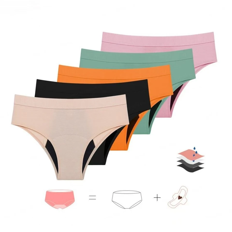 High-Rise Breathable Knitted Hipster Period Underwear suppliers