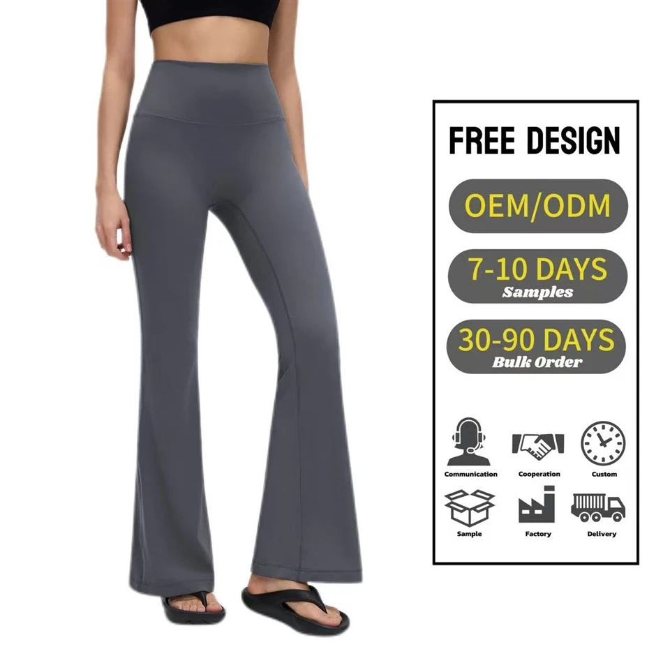 High-Waisted Flared Full-Length Yoga Pants