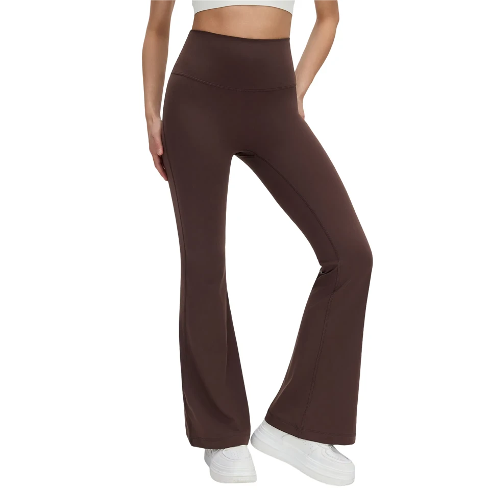 High-Waisted Flared Full-Length Yoga Pants factory