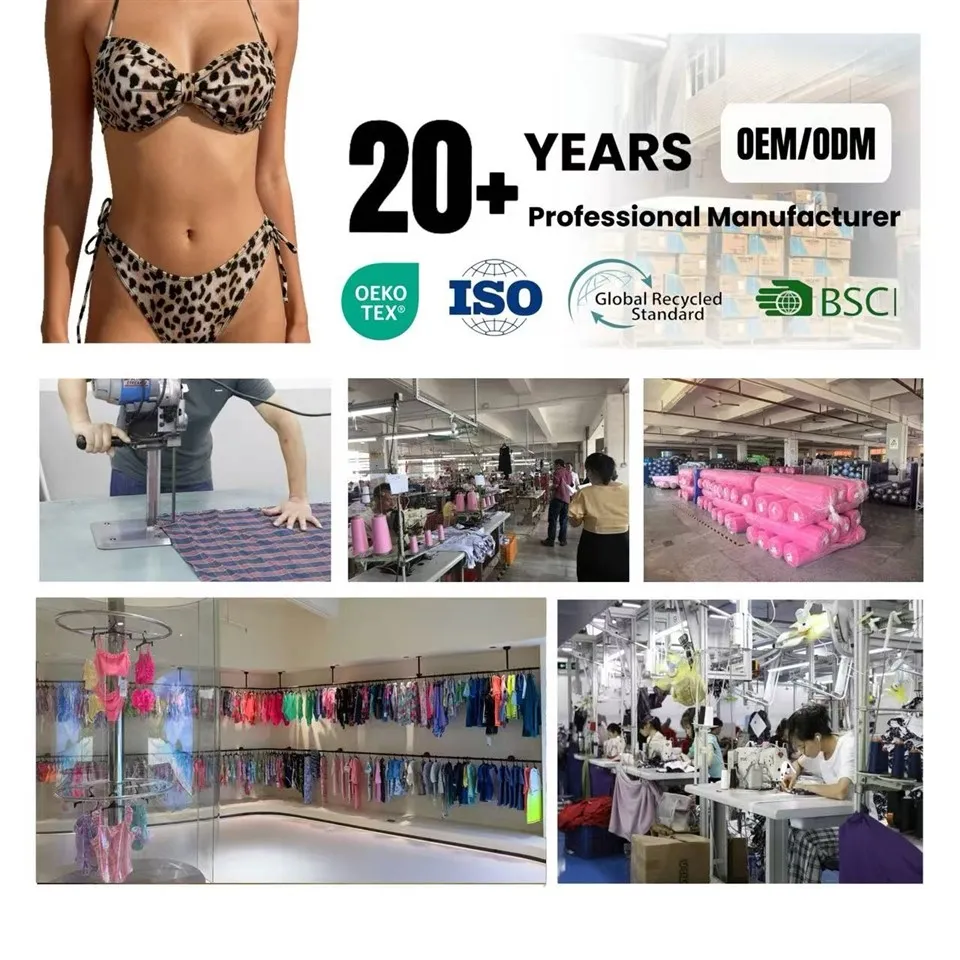 Leopard Print Sexy Women's 2-Piece Thongs Bikini high quality