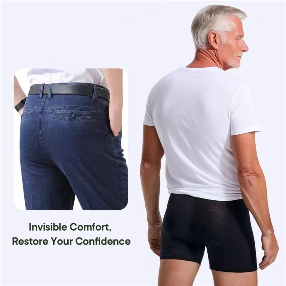 Men's Incontinence Underwear Leak Proof Washable Reusable Cotton Boxer Brief suppliers