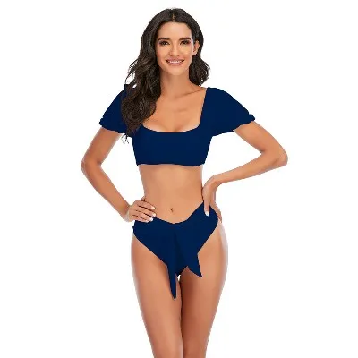 2 Piece Set High Waist Tankini Swimsuit-0-cib 2 Piece Set High Waist Tankini Swimsuit-0-cib