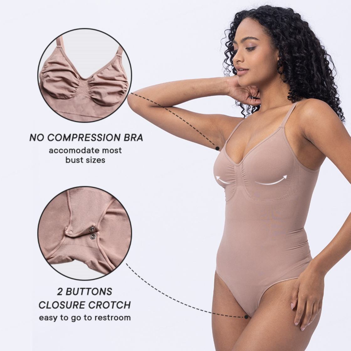 Body Shaper Bodysuit Woven Seamless Shapewear Body Shaper Bodysuit Woven Seamless Shapewear