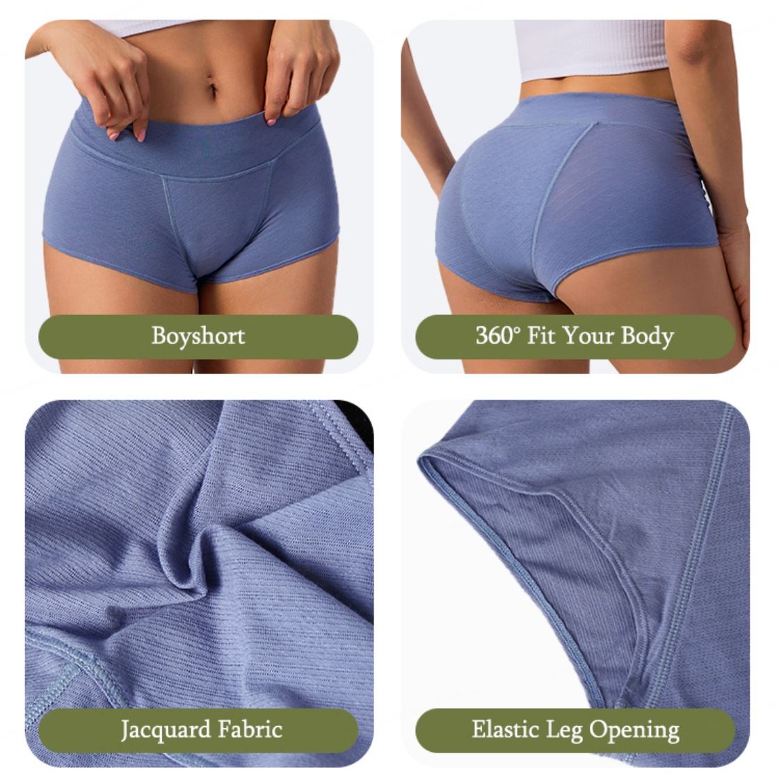 Women's Bamboo High-Rise Boyshort Panties Women's Bamboo High-Rise Boyshort Panties