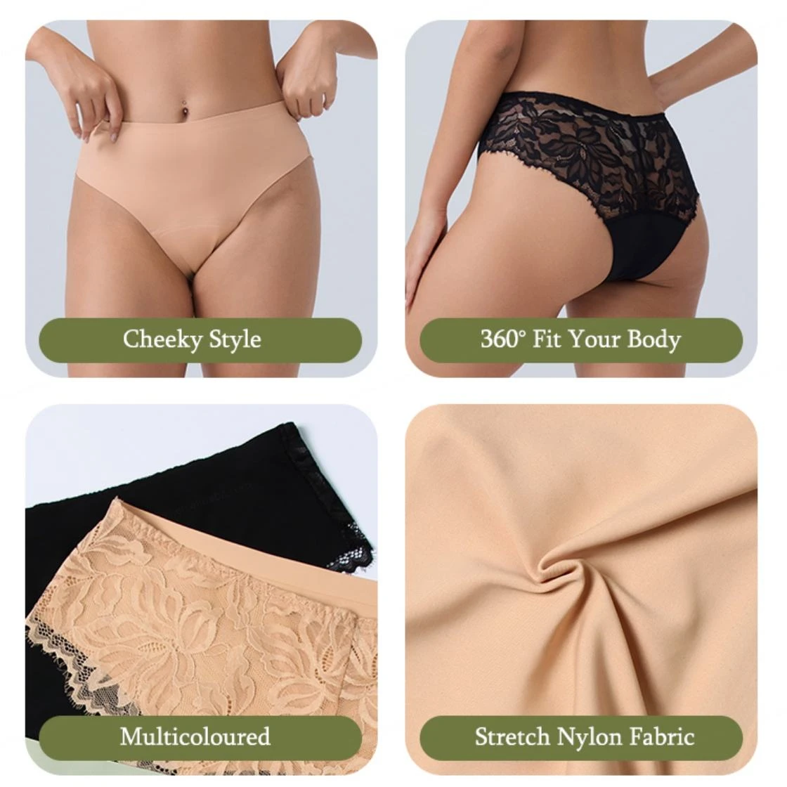 Women's High-Rise Solid 4-Layer Menstrual Underwear Women's High-Rise Solid 4-Layer Menstrual Underwear