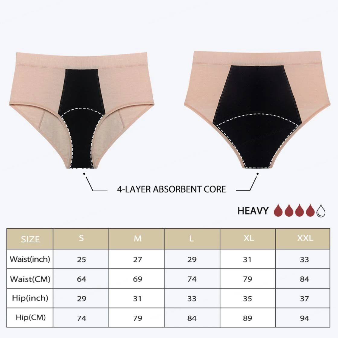 4-Layer Leak-Proof Reusable Women Menstrual Period Briefs 4-Layer Leak-Proof Reusable Women Menstrual Period Briefs