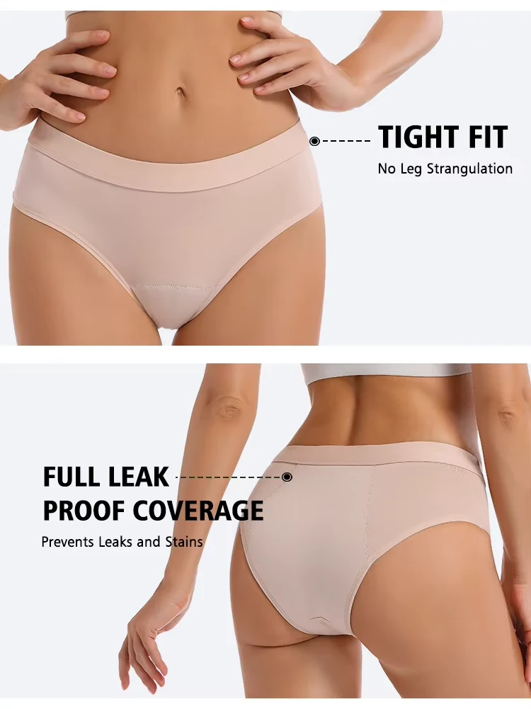 High-Rise Breathable Knitted Hipster Period Underwear High-Rise Breathable Knitted Hipster Period Underwear