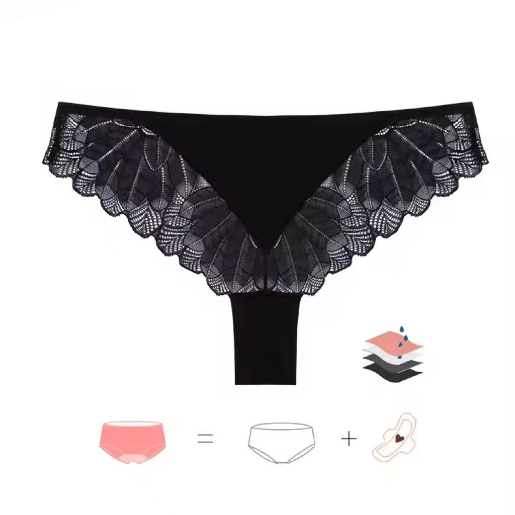 Women's Cotton Spandex Mid-Rise Menstrual Panties Women's Cotton Spandex Mid-Rise Menstrual Panties