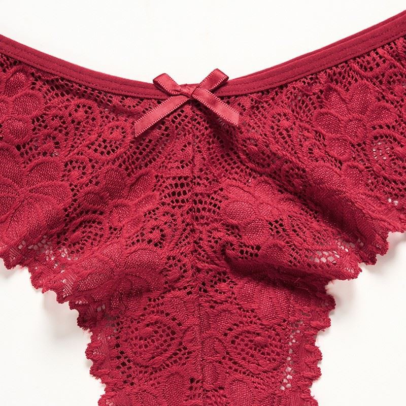 Sexy Hot Selling Black Lace Seamless Low Rise Comfortable Breathable Women's Underwear Thong