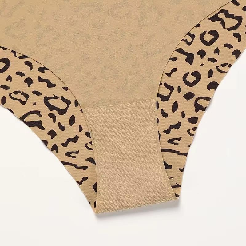 Sexy Leopard-Print Low-Rise Seamless Bra Set high quality