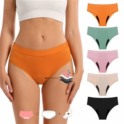 High-Rise Breathable Knitted Hipster Period Underwear