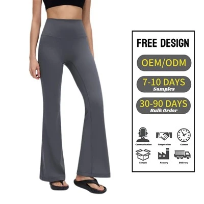 High-Waisted Flared Full-Length Yoga Pants