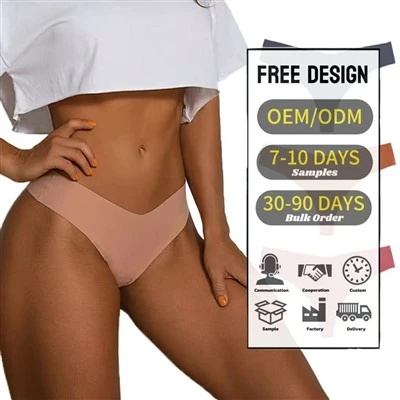 Plus-size Sexy Solid Panties Womens Breathable Low-rise T-pants