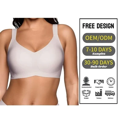 Plus-Size Wire-Free Seamless Women Bra