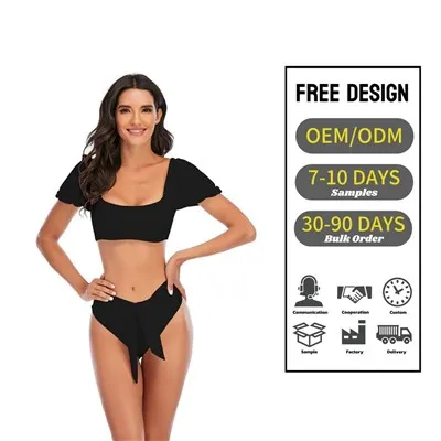 2 Piece Set High Waist Tankini Swimsuit