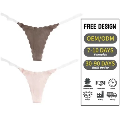 Solid Seamless Thong Low-rise Fitness Panties