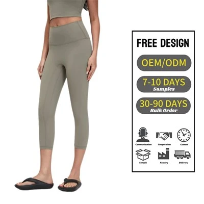 Solid Yoga Pants Womens Stretchy Tight High-Waist