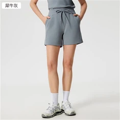 Women's Summer Moisture-Wicking Sports Shorts Elastic Waistband Loose-Fit Yoga Short