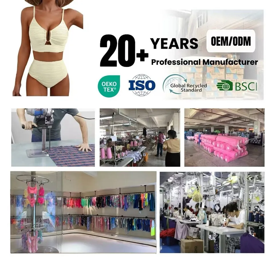 Solid Breathable Bikini V-neck Swimsuit price