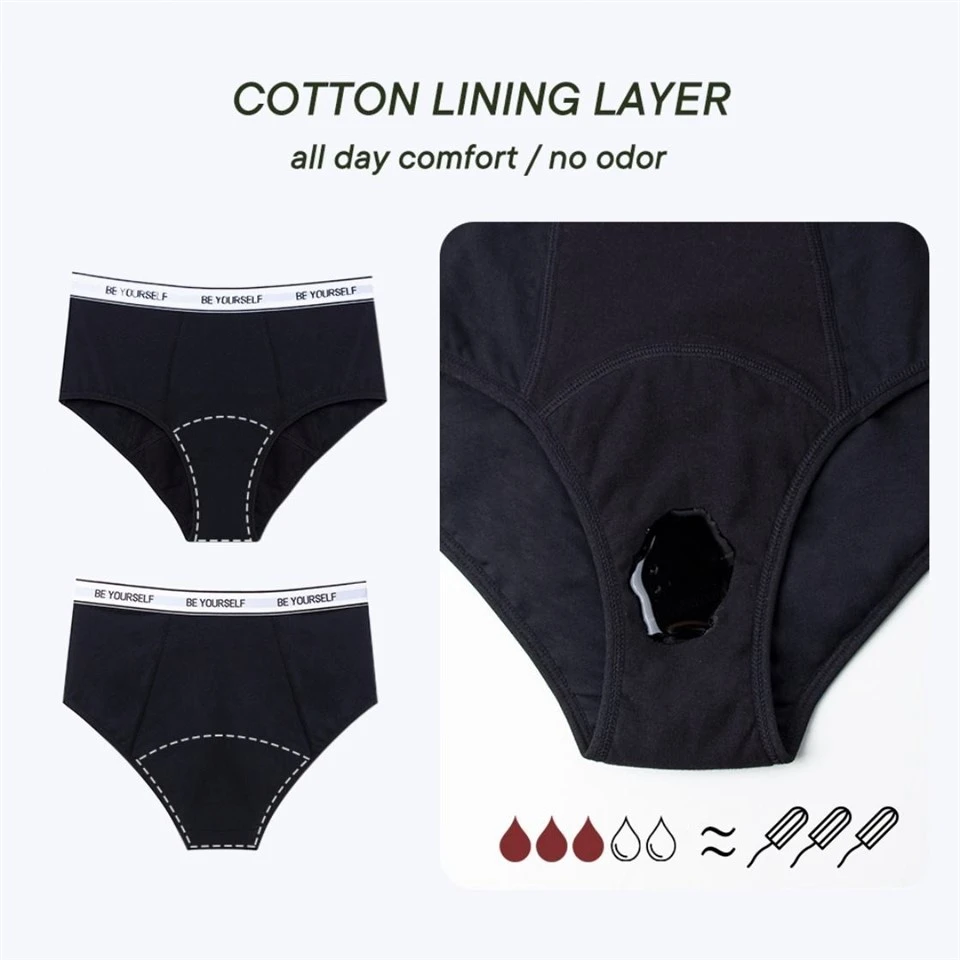 Solid Woven Anti-Bacterial Mid-Rise Menstrual Underwear best