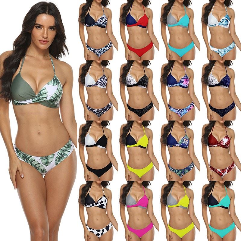 Swimwear Sexy Two-piece Color-blocke Swimsuit suppliers