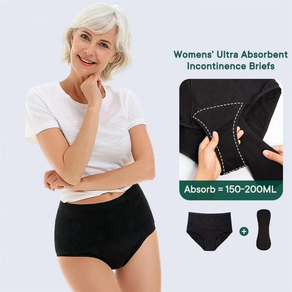 Washable Absorbency Incontinence Regular Hipster Women Reusable Panties