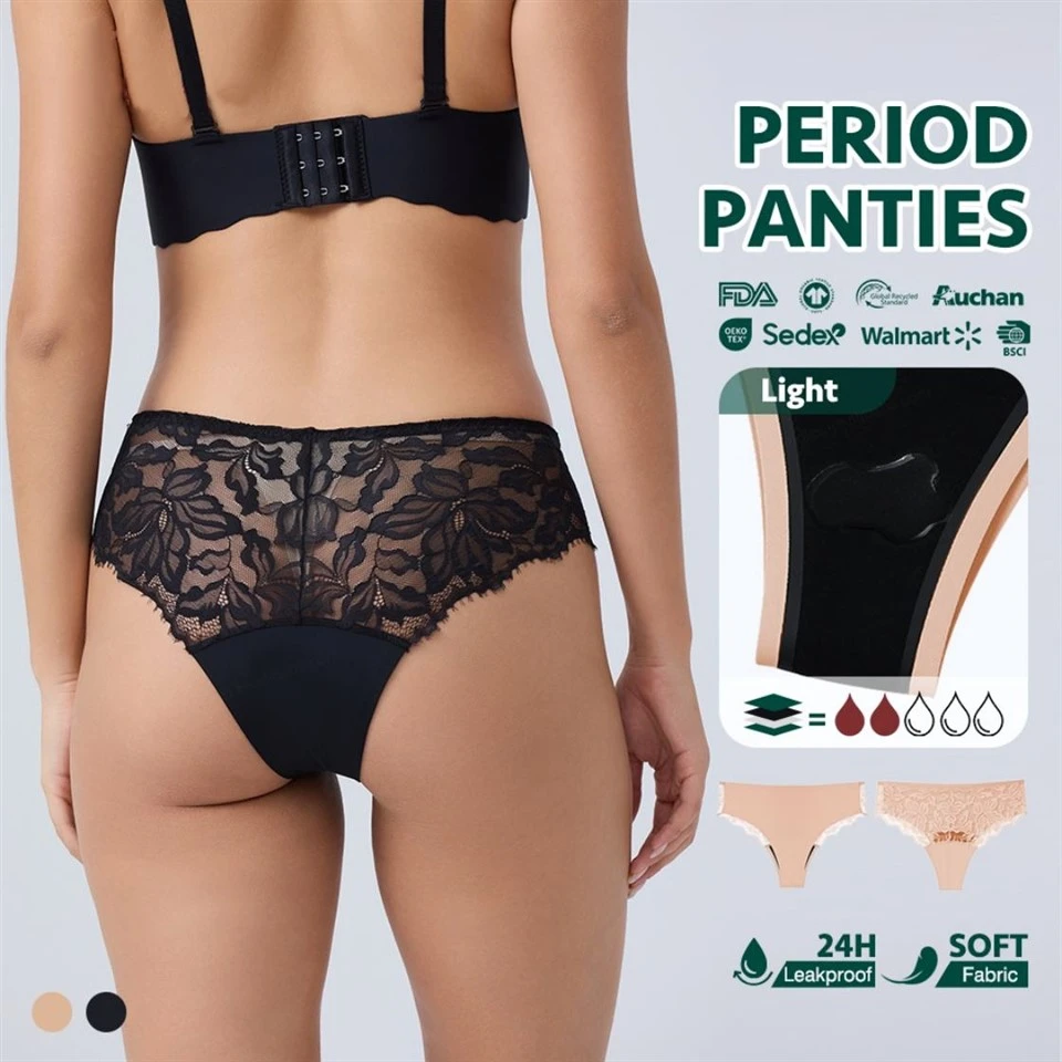 Women's High-Rise Solid 4-Layer Menstrual Underwear
