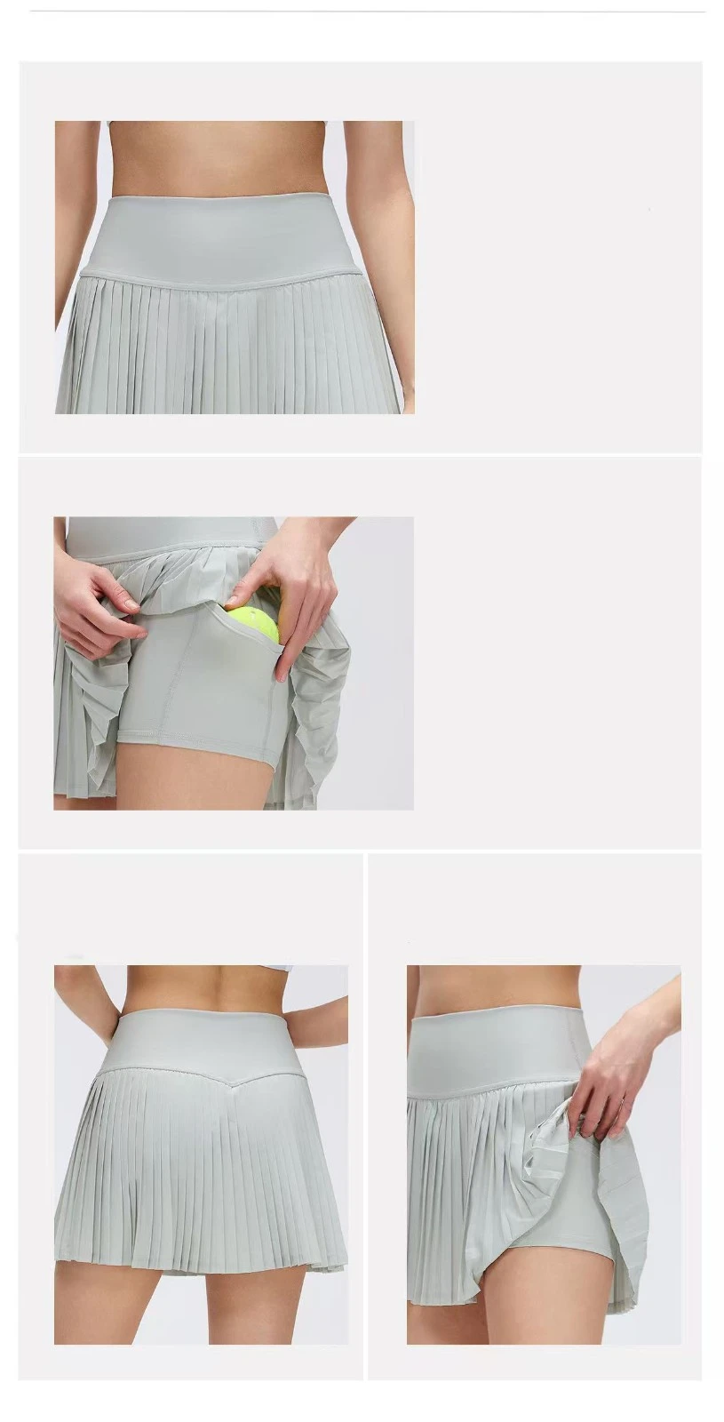 Women's High Waist Tennis Skirts With Pockets Custom factory