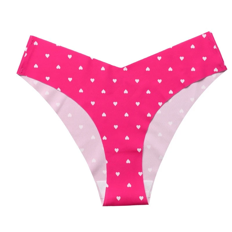 Women's Plus Size Sexy Ice Silk Seamless Printed Yoga Panties