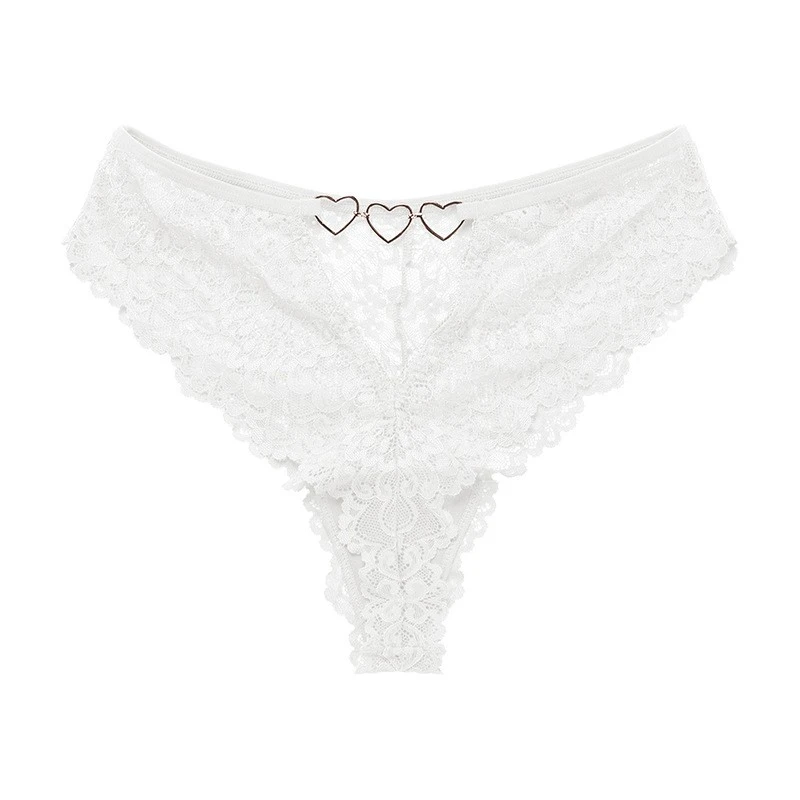 Women's Plus Size Sexy Lace Panties Metal Decoration Sport Triangle Underwear