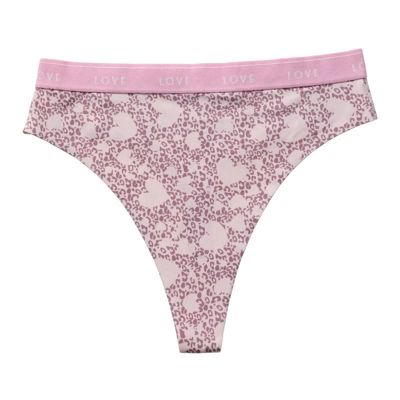 Women's Sexy High-Waist Seamless Ice Silk Thong Panties